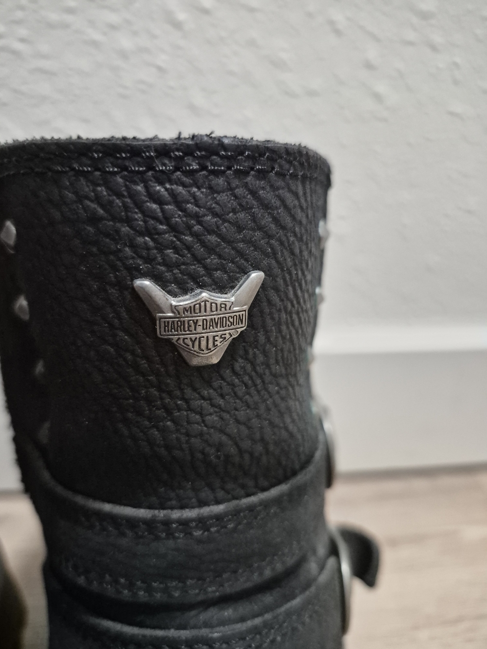 Harley Davidson Black Soft Leather Buckle Boots. Womens Size 8. - Picture 15 of 15